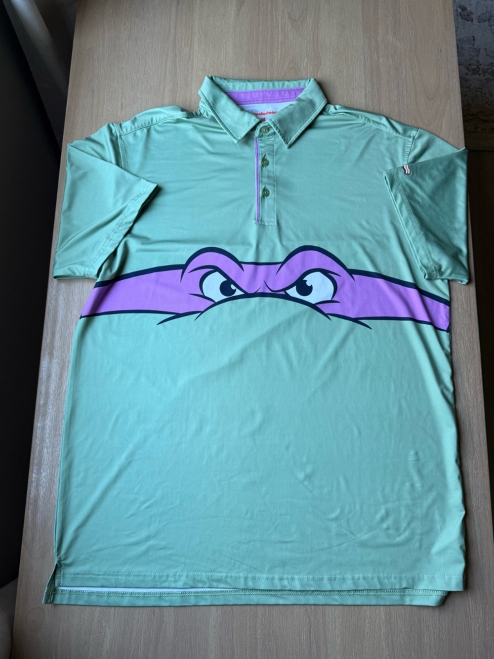 Nickelodeon X RSVLTS Breakfast Balls Donatello Polo Size L